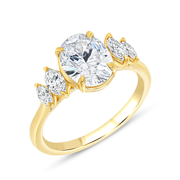 Uneek Timeless Collection Under-Halo Engagement Ring
