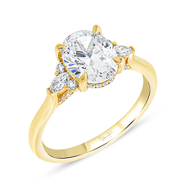 Uneek Timeless Collection Under-Halo Engagement Ring