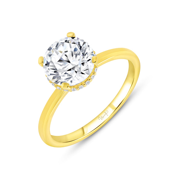 Uneek Timeless Collection Under-Halo Engagement Ring