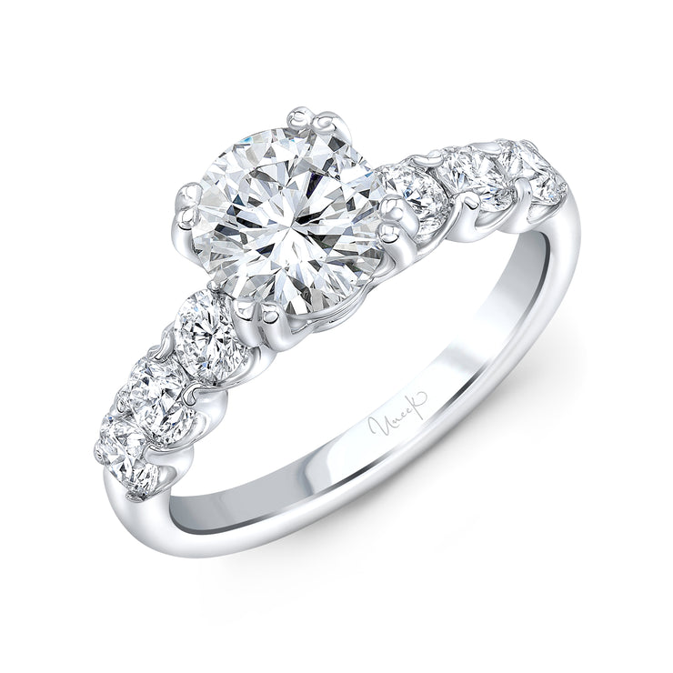 Uneek Timeless Collection Straight Round Engagement Ring