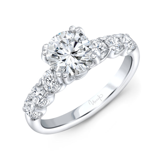 Uneek Timeless Collection Straight Round Engagement Ring