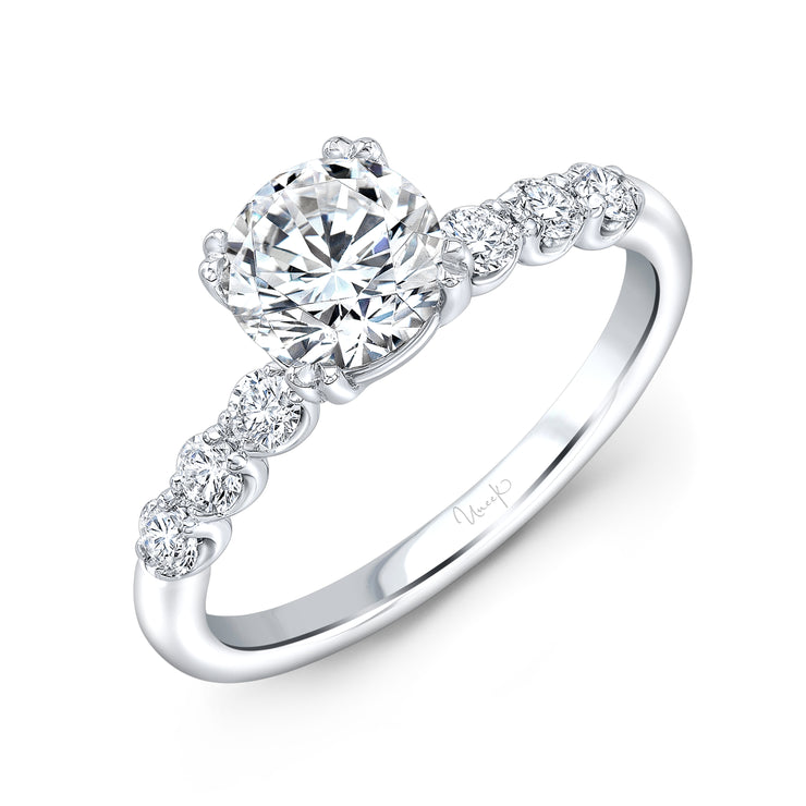 Uneek Timeless Collection Straight Round Engagement Ring
