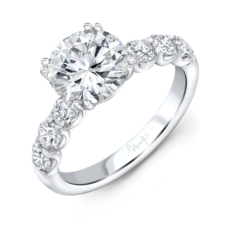 Uneek Timeless Collection Straight Round Engagement Ring