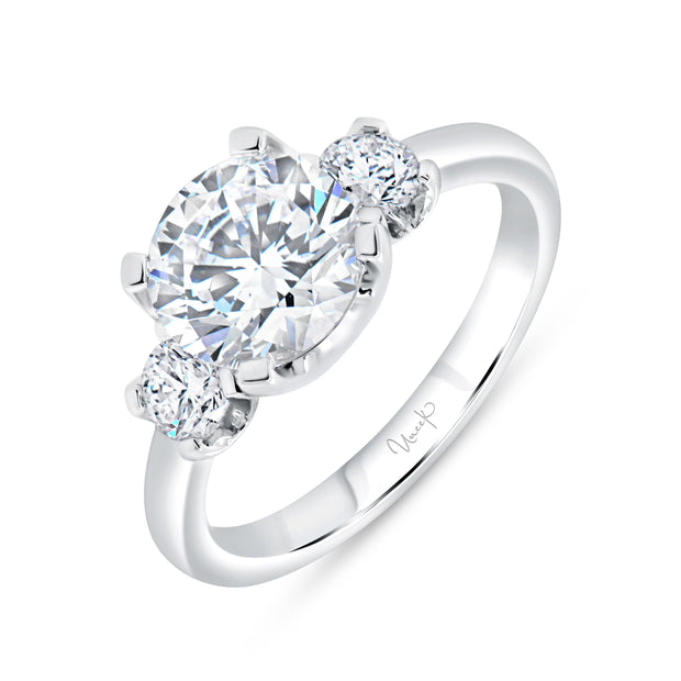 Uneek Timeless Collection Three-Stone Round Engagement Ring