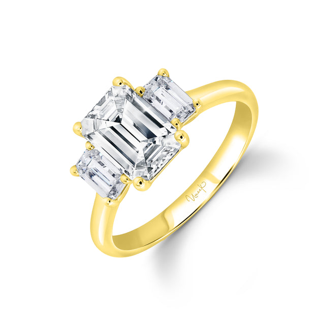 Uneek Timeless Collection Three-Stone Engagement Ring
