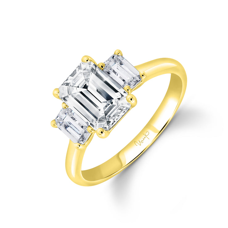 Uneek Timeless Collection Three-Stone Engagement Ring