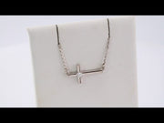 Sideways Cross Necklace