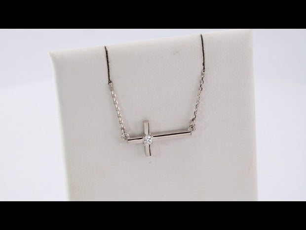 Sideways Cross Necklace