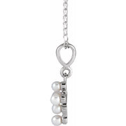 Pearl Youth Cross Necklace or Pendant