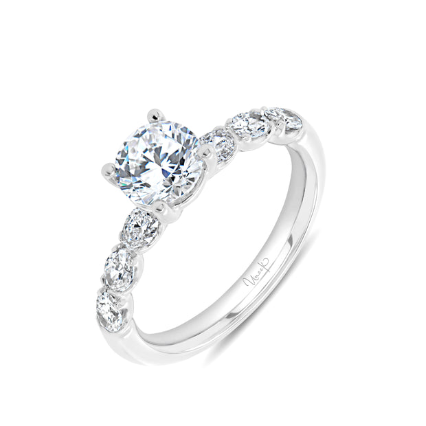 Uneek Timeless Collection Straight Round Engagement Ring