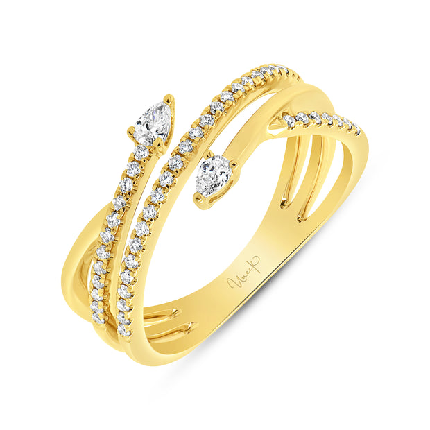 Uneek Lace Collection Bypass Fashion Ring