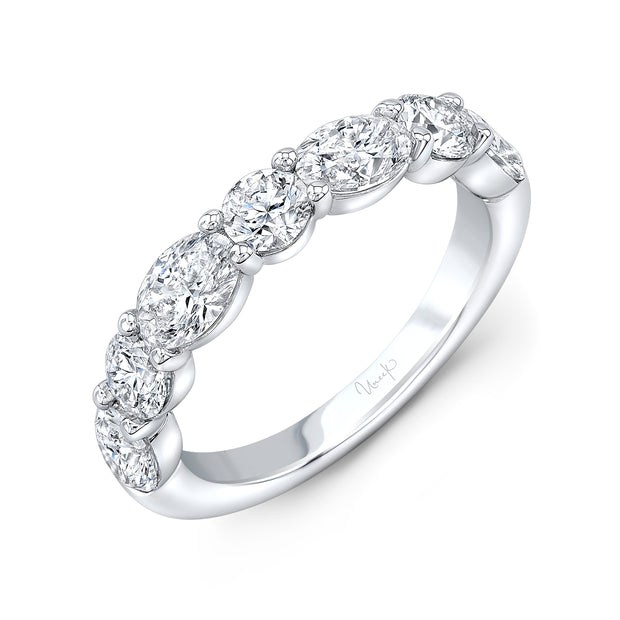 Uneek Timeless Collection Seven-Stone Oval Shaped Diamond Anniversary Ring