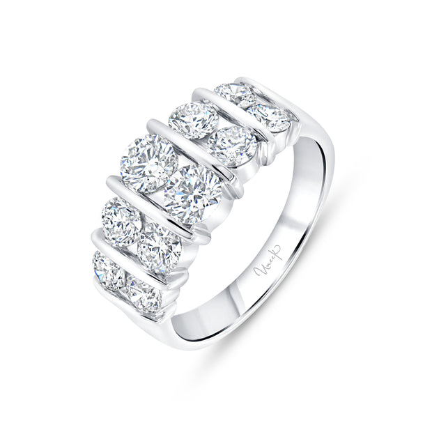 Uneek Signature Collection 2-Row Round Diamond Fashion Ring