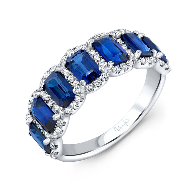 Uneek Precious Collection Emerald Diamond Anniversary Ring