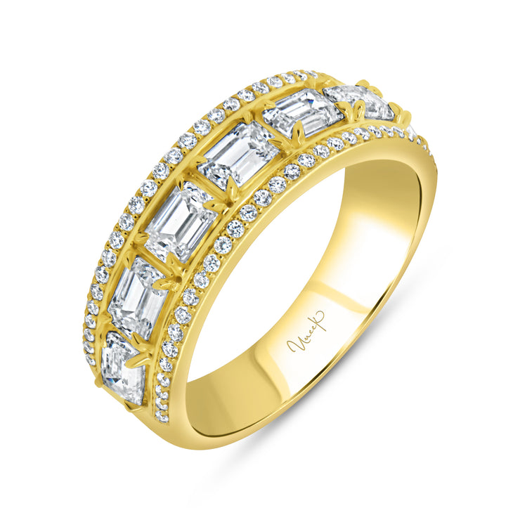 Uneek Alexandria Collection 3-Row Anniversary Ring