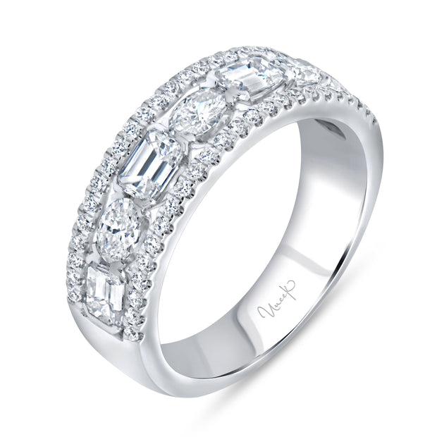 Uneek Lace Collection 3-Row Anniversary Ring