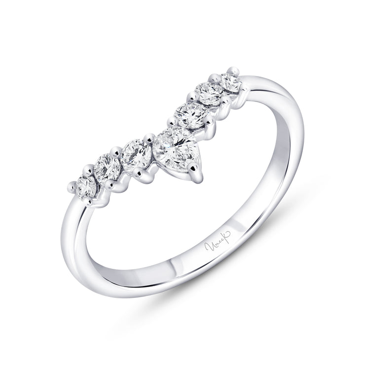 Uneek Stackable Collection Curved Wedding Ring