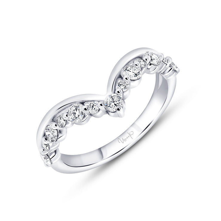 Uneek Stackable Collection Curved Wedding Ring