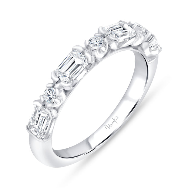 Uneek Timeless Collection Emerald Cut Diamond Wedding Ring