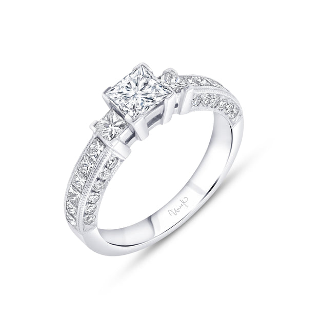Uneek Infinity Collection Princess Cut Diamond Engagement Ring