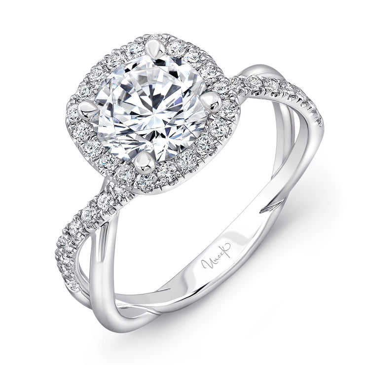 Uneek Infinity Collection Halo Round Engagement Ring