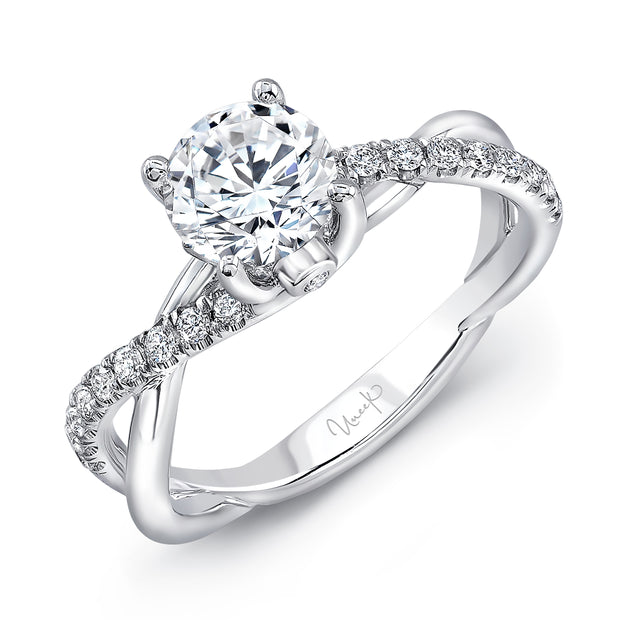 Uneek Infinity Collection Round Engagement Ring