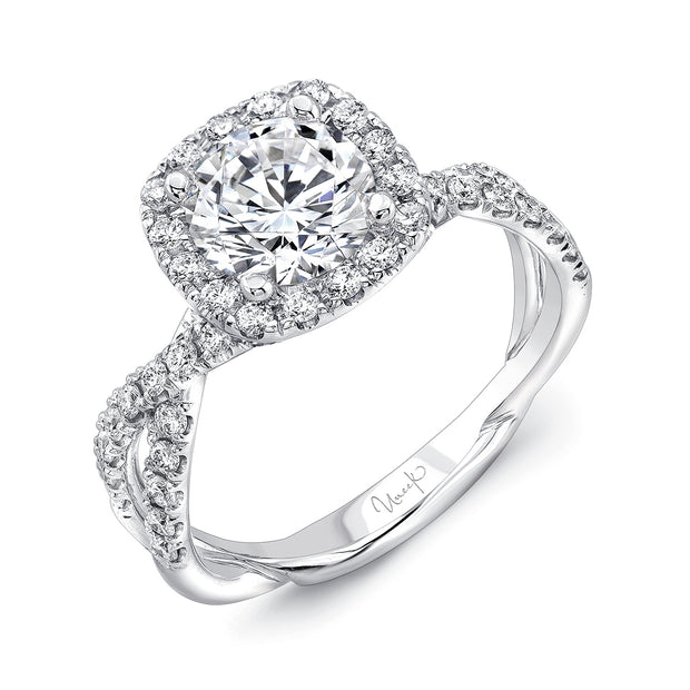 Uneek Infinity Collection Halo Round Engagement Ring