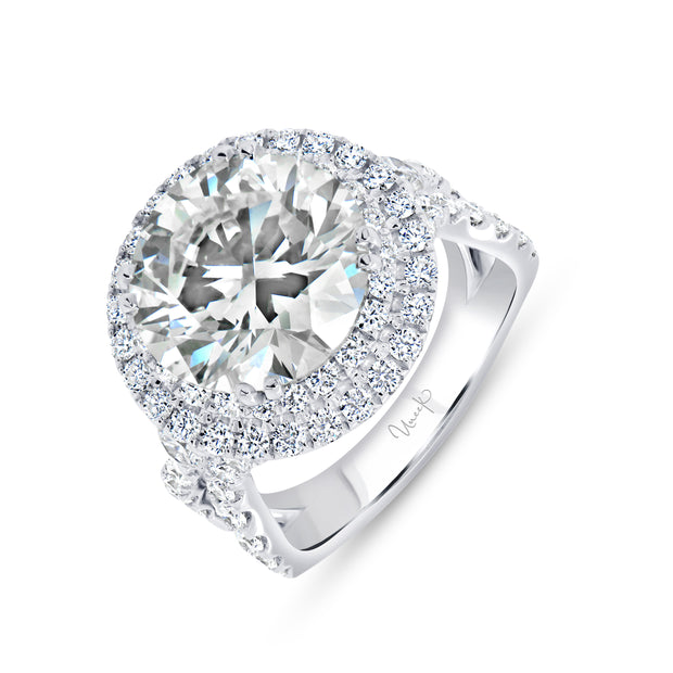 Uneek Radiance Collection Double-Halo Engagement Ring