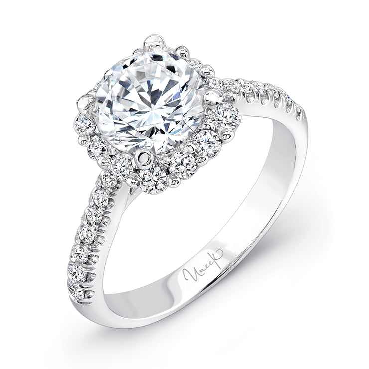 Uneek Halo Round Engagement Ring
