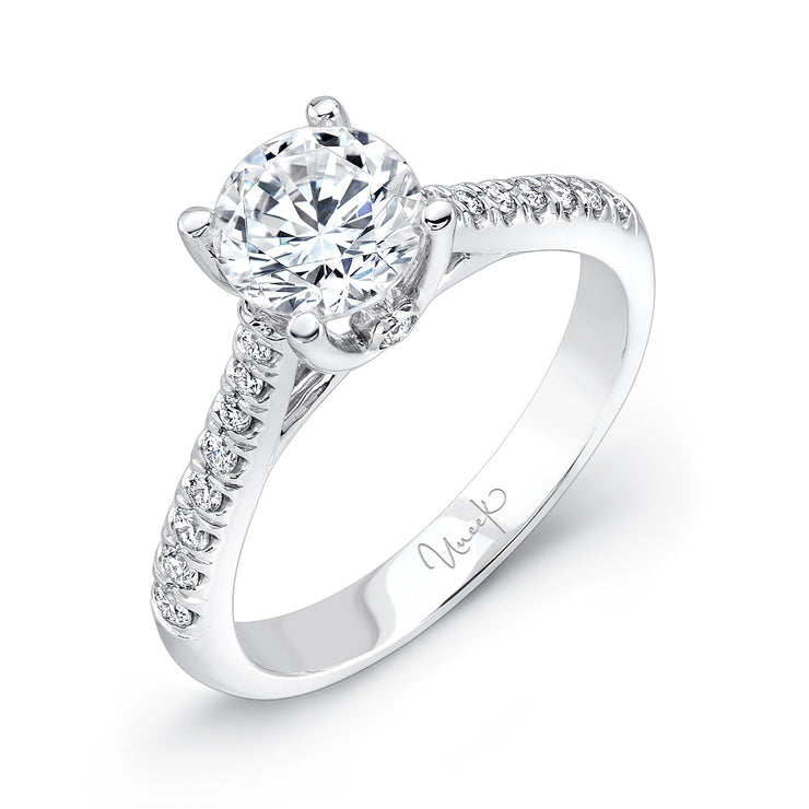 Uneek Straight Round Engagement Ring