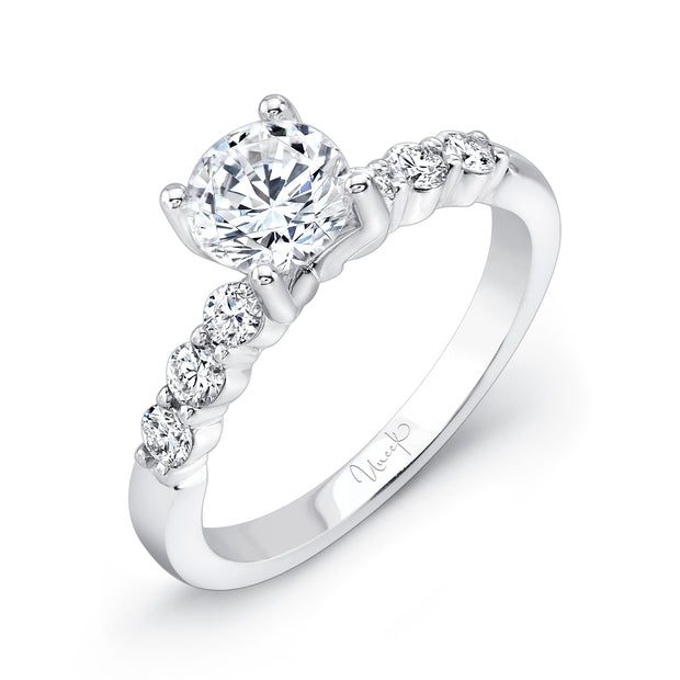 Uneek Straight Round Engagement Ring