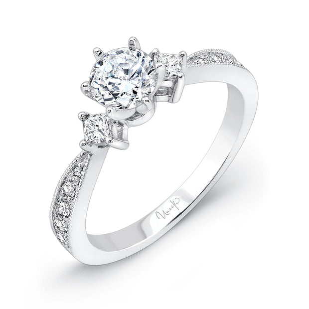 Uneek Three-Stone Engagement Ring
