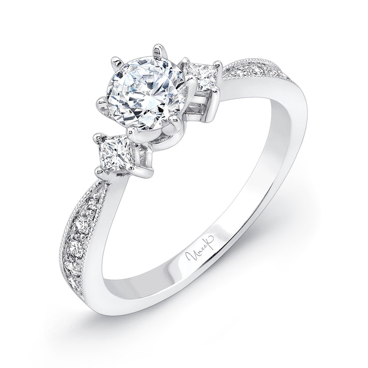 Uneek Three-Stone Engagement Ring