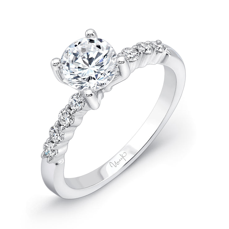 Uneek Straight Round Engagement Ring