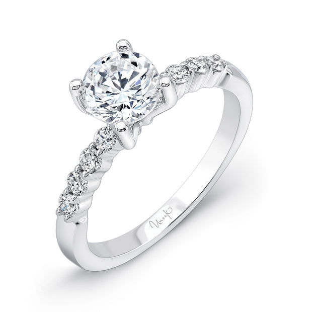 Uneek Straight Round Engagement Ring