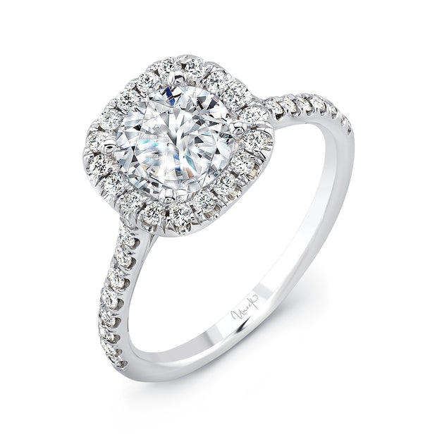 Uneek Halo Round Engagement Ring