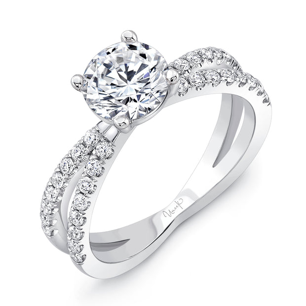 Uneek Split Round Engagement Ring