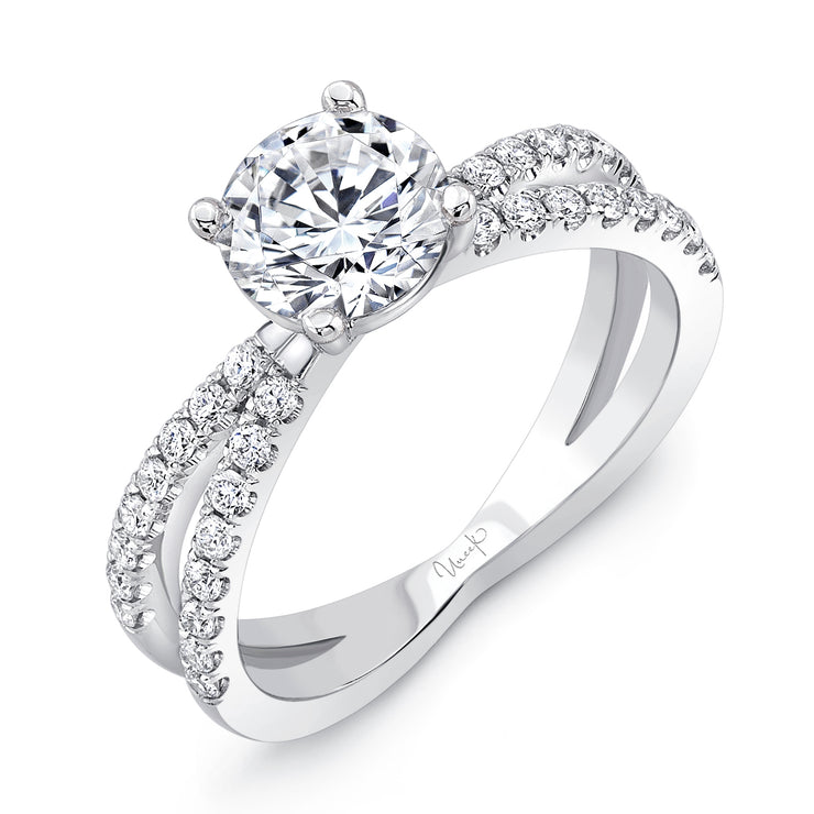 Uneek Split Round Engagement Ring