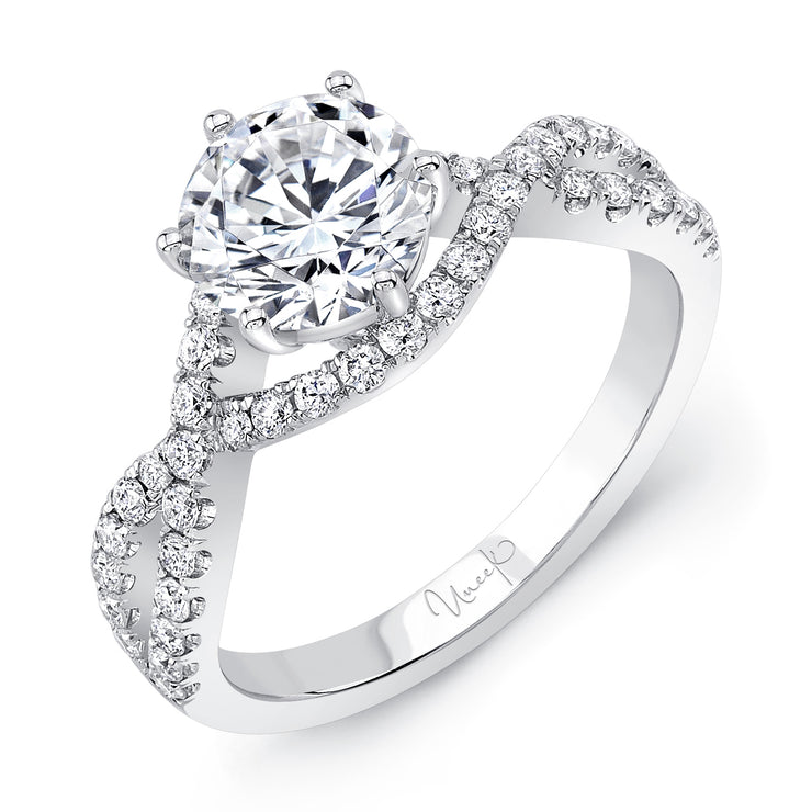 Uneek Twist Round Engagement Ring