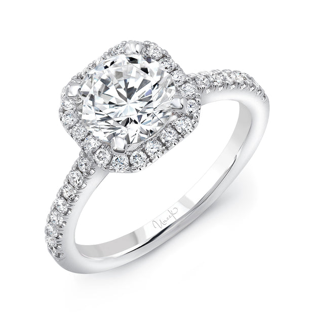 Uneek Halo Round Engagement Ring
