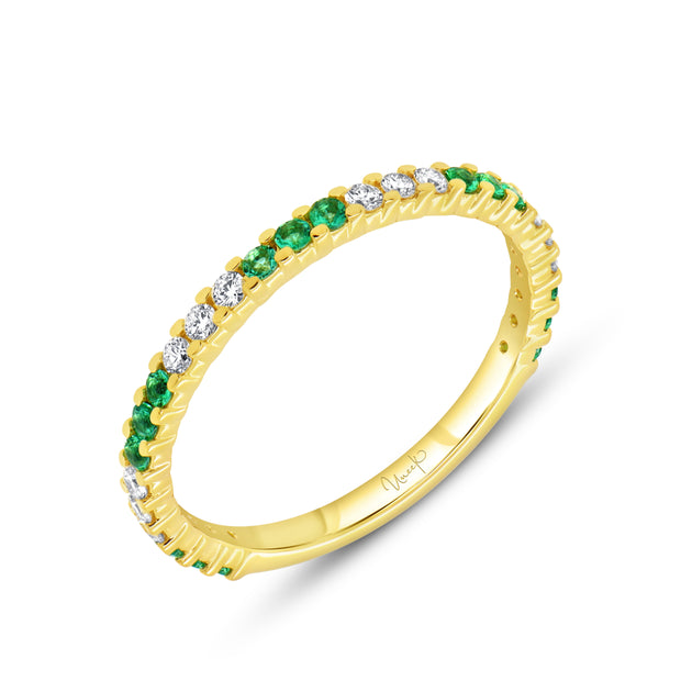 Uneek Precious Collection Eternity Round Blue Sapphire Stackable Ring