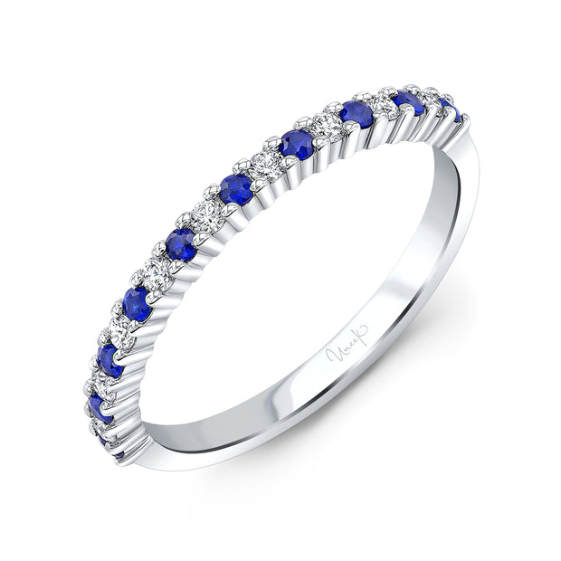 Uneek Precious Collection Straight Round Blue Sapphire Fashion Ring