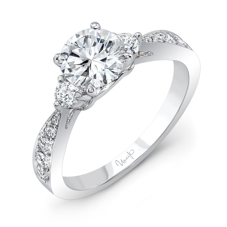 Uneek Three-Stone Engagement Ring