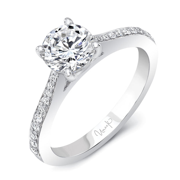 Uneek Straight Round Engagement Ring