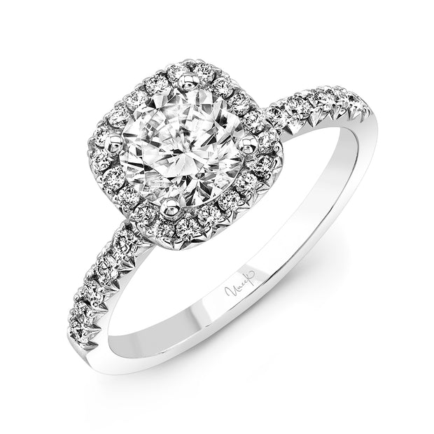 Uneek Halo Round Engagement Ring