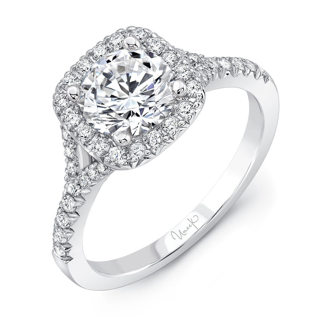 Uneek Split Round Engagement Ring