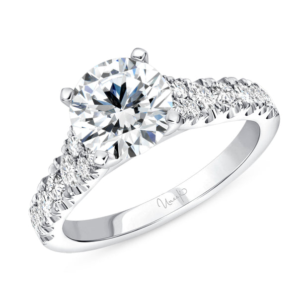 Uneek Straight Round Engagement Ring