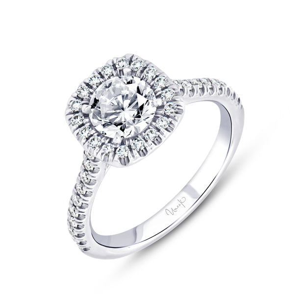 Uneek Bofb Collection Halo Round Engagement Ring
