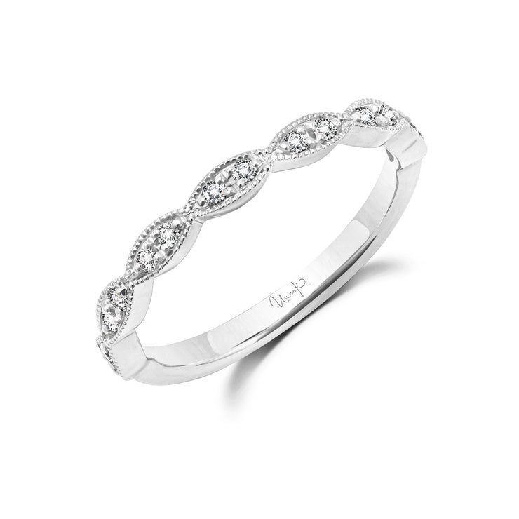 Uneek Us Collection 1-Row Oval Wedding Ring