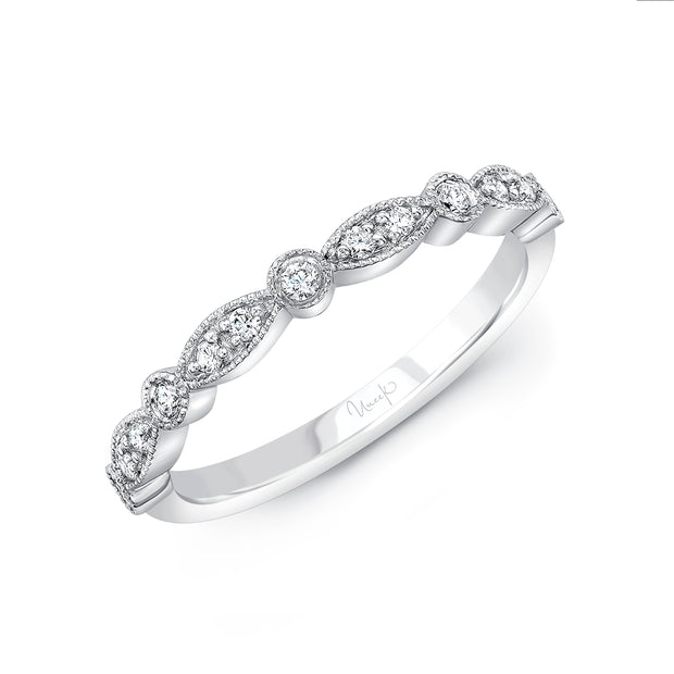 Uneek Us Collection 1-Row Oval Shaped Wedding Ring